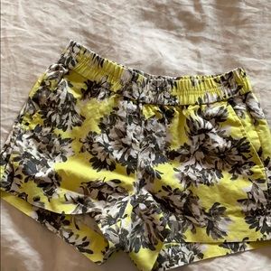 J. Crew floral linen blend shorts